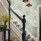 V&A Palmette - Sage Green Wallpaper