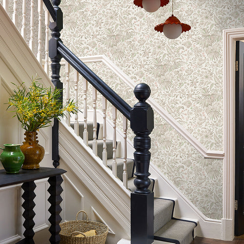 V&A Palmette - Natural Wallpaper