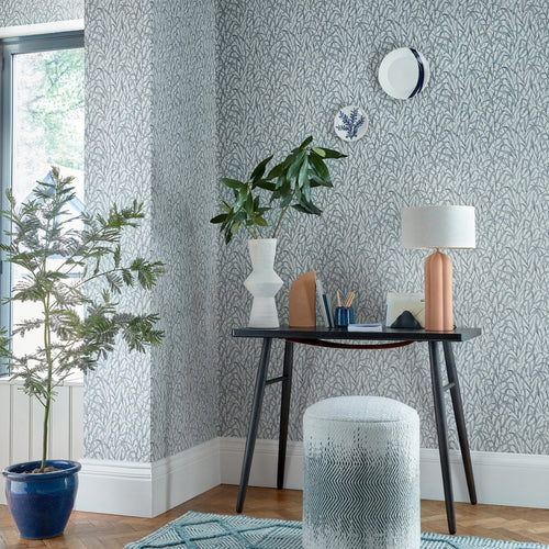 V&A Ornamental Grasses - Pewter Wallpaper