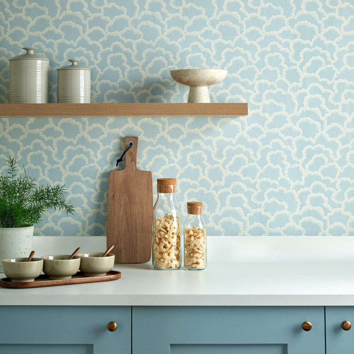 Stratus Sky Blue | V&A Wallpaper | 1838 Wallcoverings