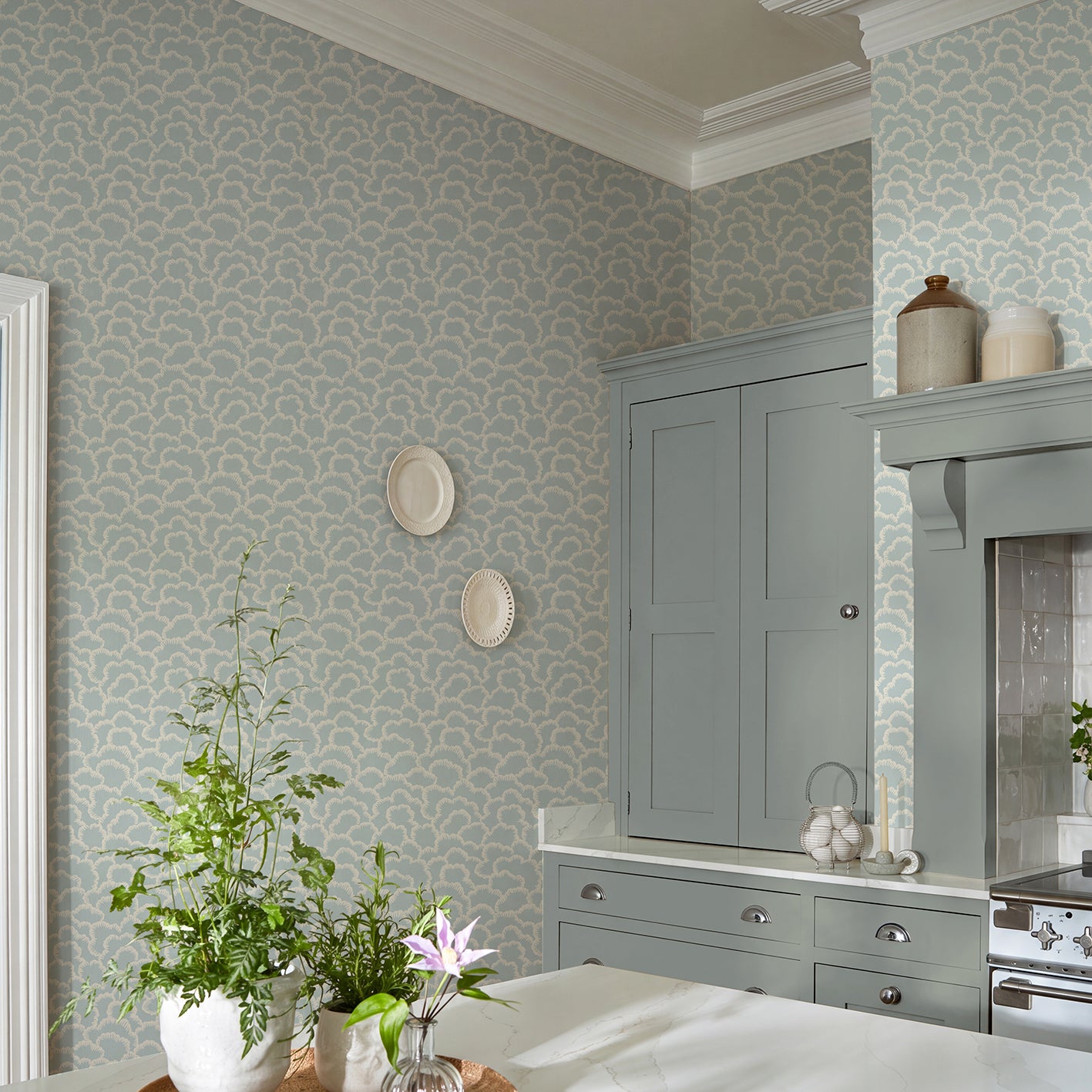 V&A Stratus - Sky Blue Wallpaper