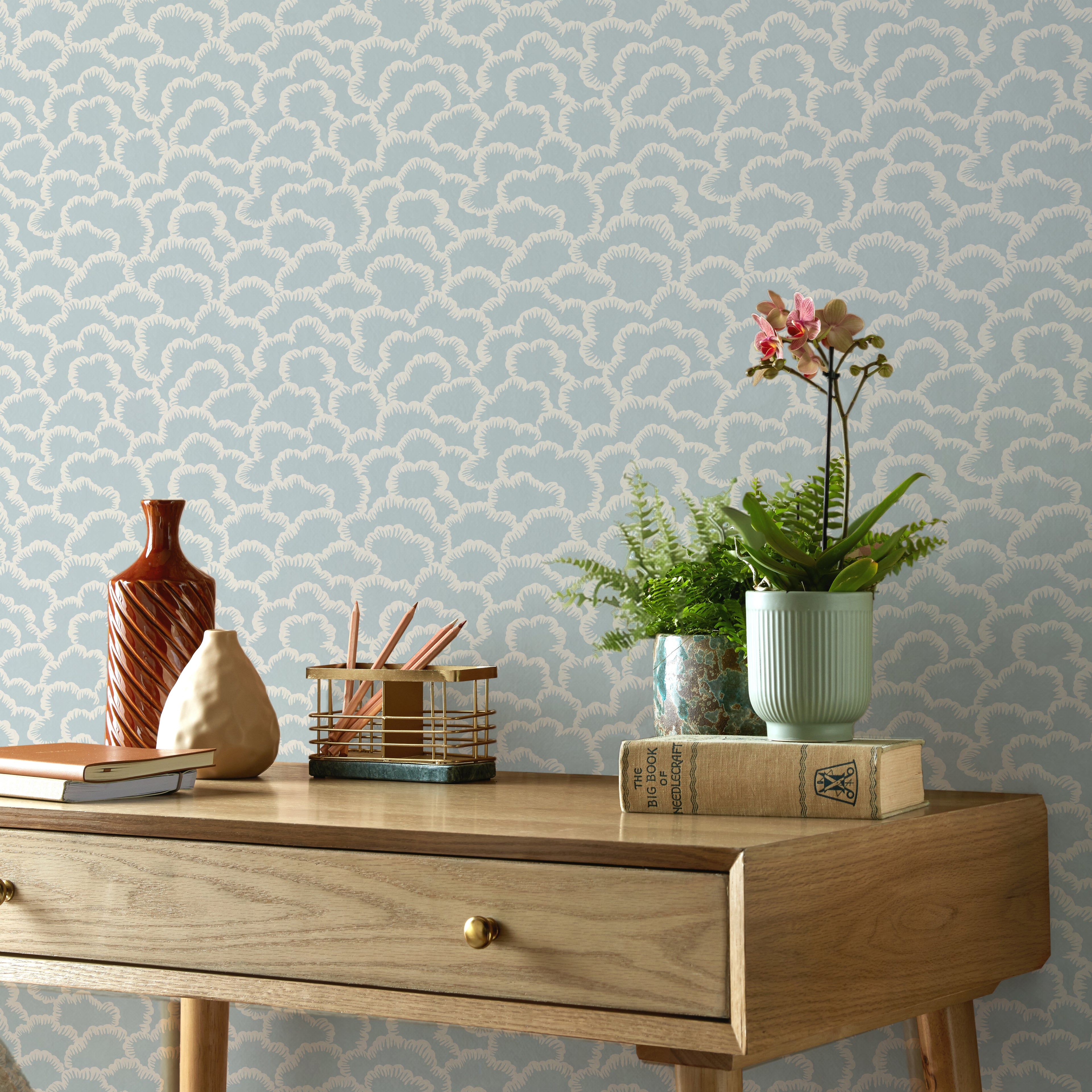 V&A Stratus - Sky Blue Wallpaper