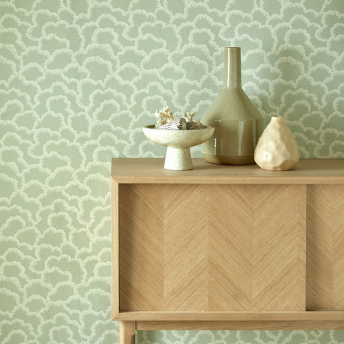 V&A Stratus - Sage Green Wallpaper