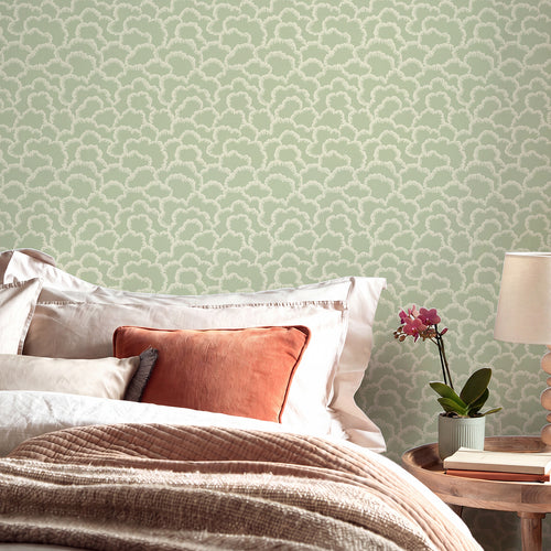 V&A Stratus - Sage Green Wallpaper