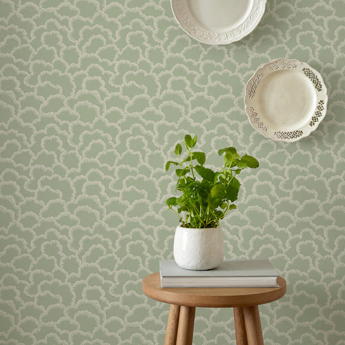 V&A Stratus - Sage Green Wallpaper