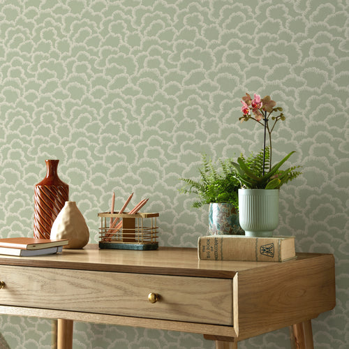V&A Stratus - Sage Green Wallpaper