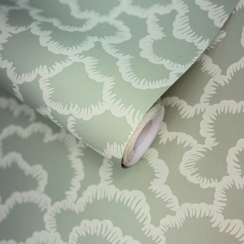 V&A Stratus - Sage Green Wallpaper