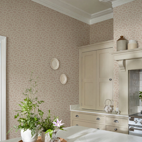 V&A Stratus - Alabaster Pink Wallpaper