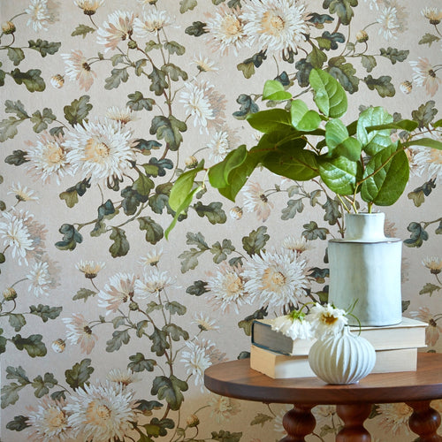 V&A Charlotte - Apricot Wallpaper