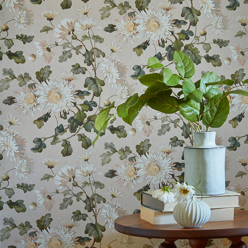 V&A Charlotte - Apricot Wallpaper