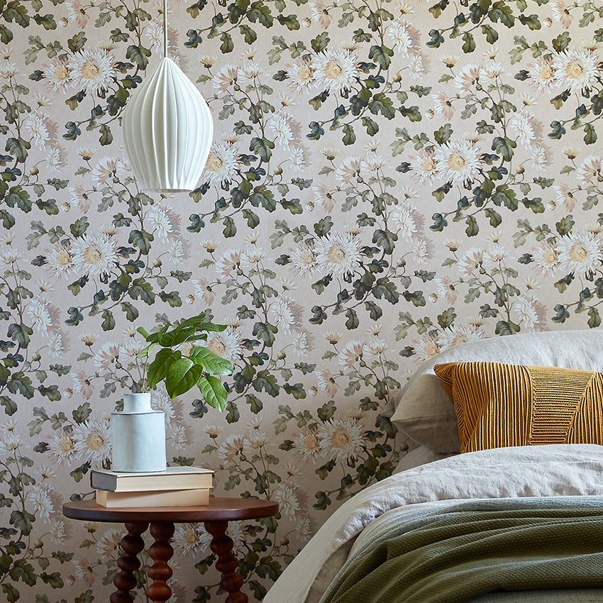 V&A Charlotte - Apricot Wallpaper