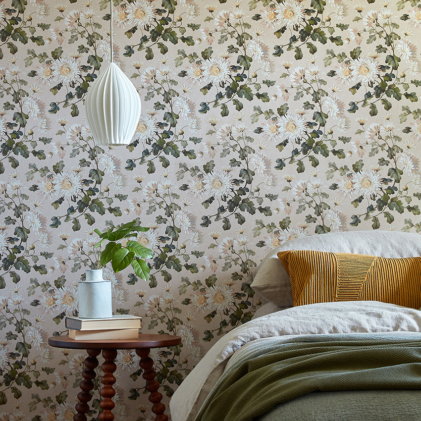 V&A Charlotte - Apricot Wallpaper