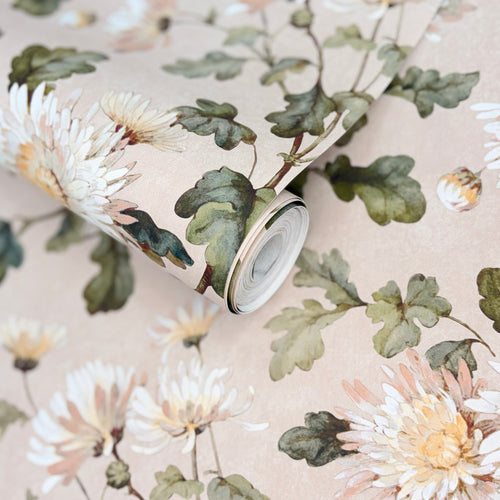 V&A Charlotte - Apricot Wallpaper