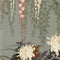 V&A Wisteria Bloom - Dark Sage Wall Mural