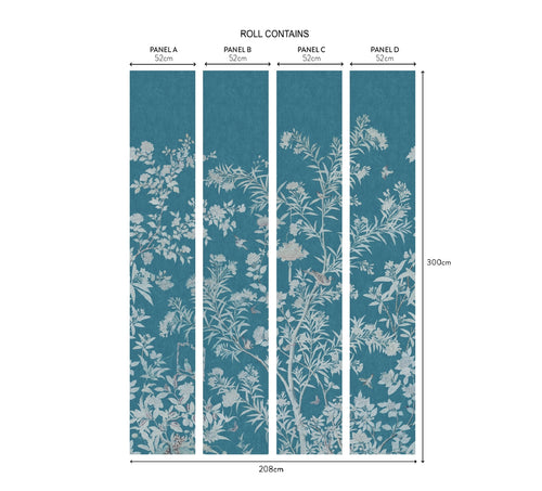 V&A Moor Park - Prussian Blue Wall Mural