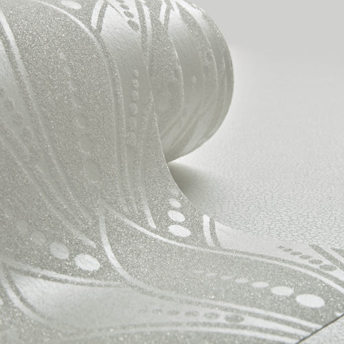 Astoria Pearl Cream Luxury Bead Wallpaper