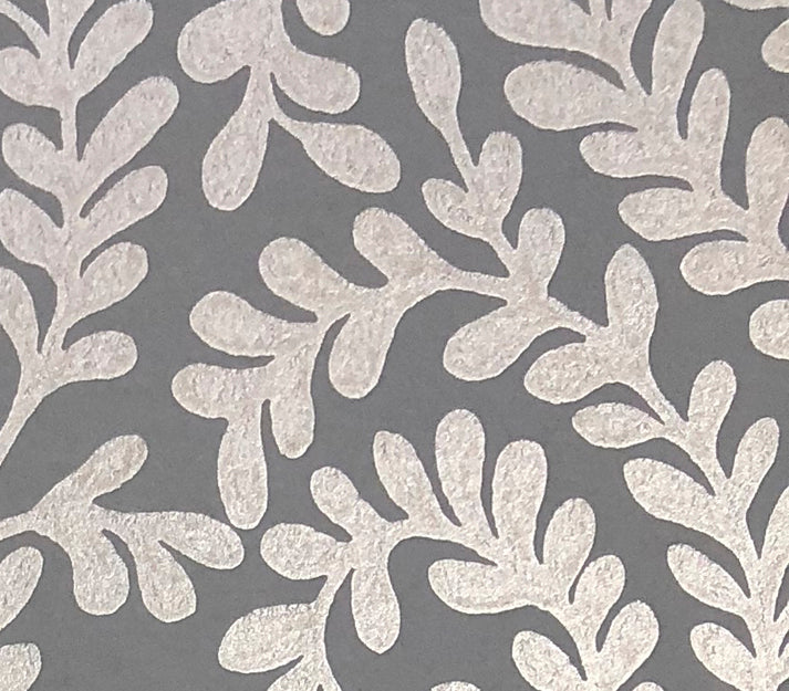 Audley Duck Egg Blue Luxury Leaf Wallpaper
