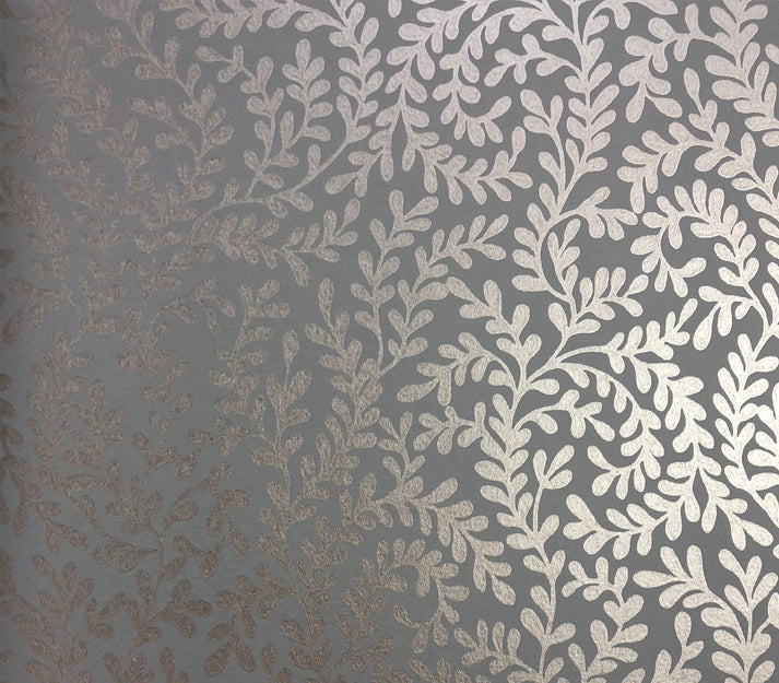 Audley Duck Egg Blue Luxury Leaf Wallpaper