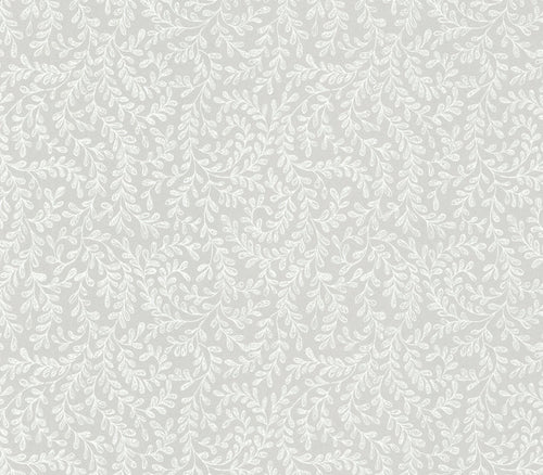 Audley Grey Luxury Leaf Wallpaper