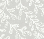 Audley Grey Luxury Leaf Wallpaper