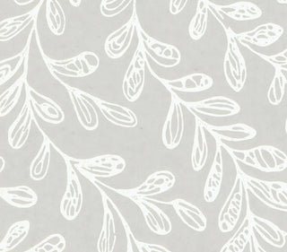 Audley Grey Luxury Leaf Wallpaper