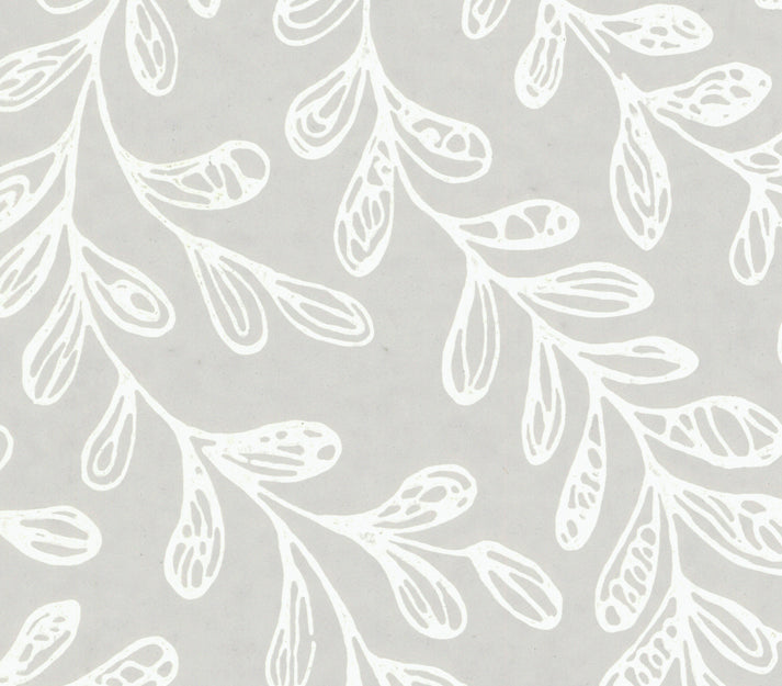 Audley Grey Luxury Leaf Wallpaper