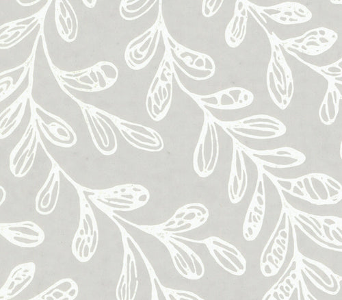 Audley Grey Luxury Leaf Wallpaper