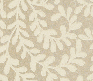 Audley Taupe Metallic Luxury Leaf Wallpaper