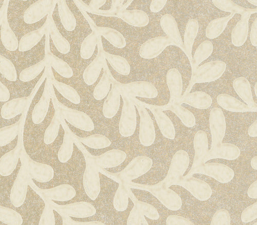 Audley Taupe Metallic Luxury Leaf Wallpaper