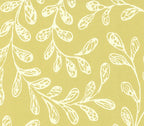 Audley Yellow Luxury Leaf Wallpaper