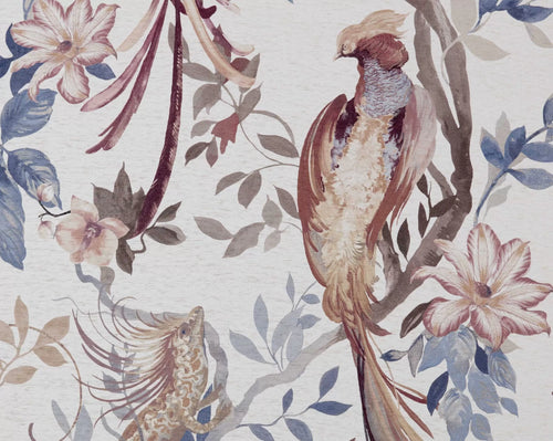 Bird Sonnet Chambray Blue Luxury Paperweave Wall Mural