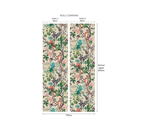 Bird Sonnet Lacquer Luxury Paperweave Wall Mural