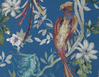 Bird Sonnet Royal Blue Luxury Bird Wallpaper