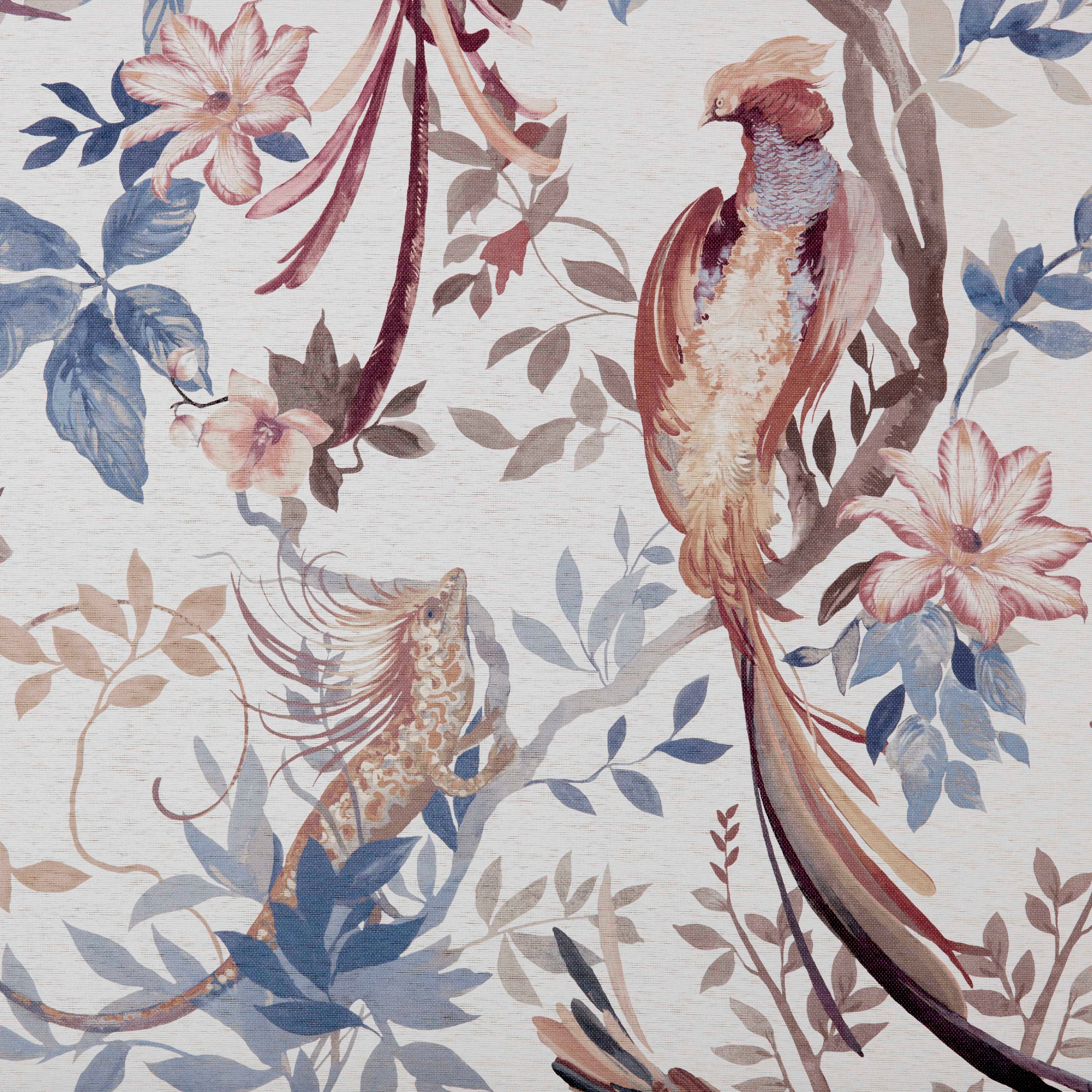 Bird Sonnet Chambray Blue Luxury Paperweave Wall Mural