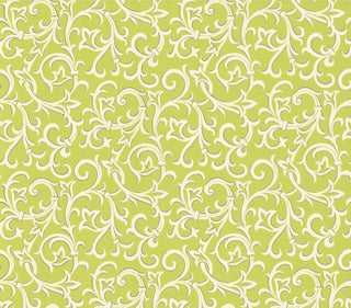 Brodsworth Lime Green Luxury Patterned Wallpaper