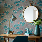 Clarice Cantaloupe Green Luxury Art Deco Wallpaper