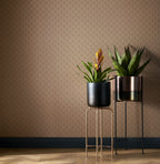 Elodie Honey Beige Luxury Art Deco Wallpaper