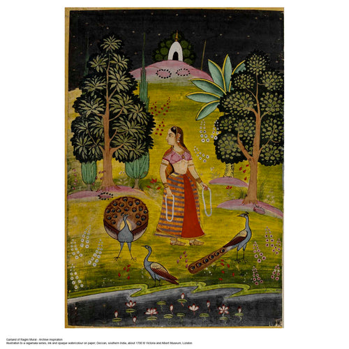 V&A Garland of Ragini - Day Wall Mural