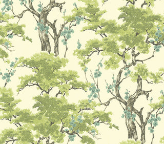 Harewood Lime Green Luxury Chinoiserie Wallpaper