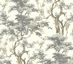 Harewood Grey Luxury Chinoiserie Wallpaper