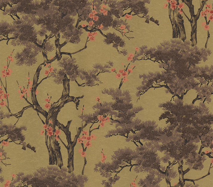 Harewood Gold Metallic Luxury Chinoiserie Wallpaper