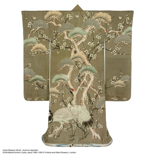 V&A Kyoto Blossom - Golden Yellow Wall Mural