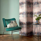 Lakeside Sunset Pink Luxury Landscape Wallpaper