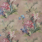Lilliana Blush Pink Luxury Floral Grasscloth Wallpaper