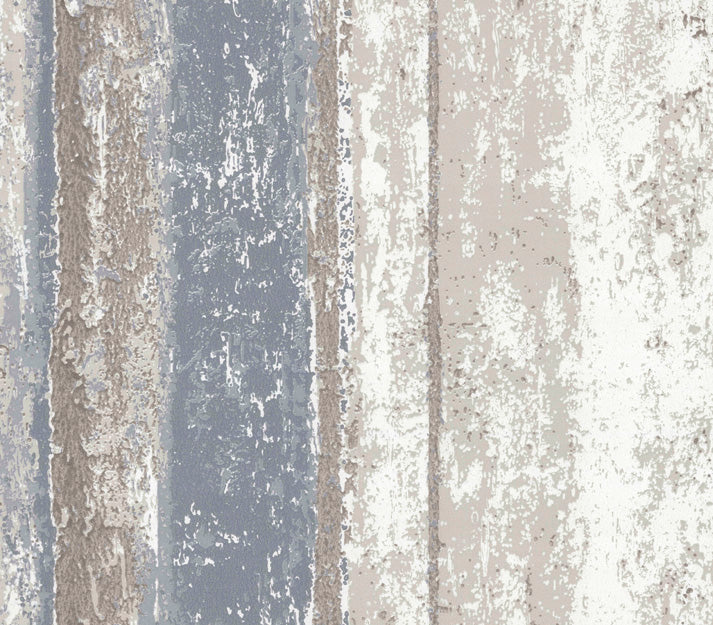 Linea Denim Blue Grey Luxury Striped Wallpaper