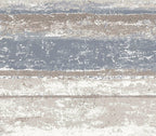 Linea Denim Blue Grey Luxury Striped Wallpaper