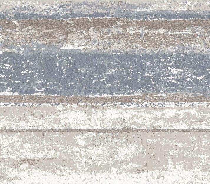 Linea Denim Blue Grey Luxury Striped Wallpaper