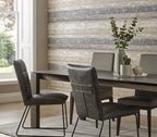 Linea Denim Blue Grey Luxury Striped Wallpaper