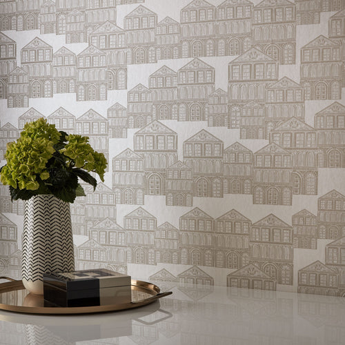 Maison Ivory Cream Luxury Patterned Wallpaper