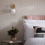 Metro Sand Neutral Luxury Geometric Wallpaper